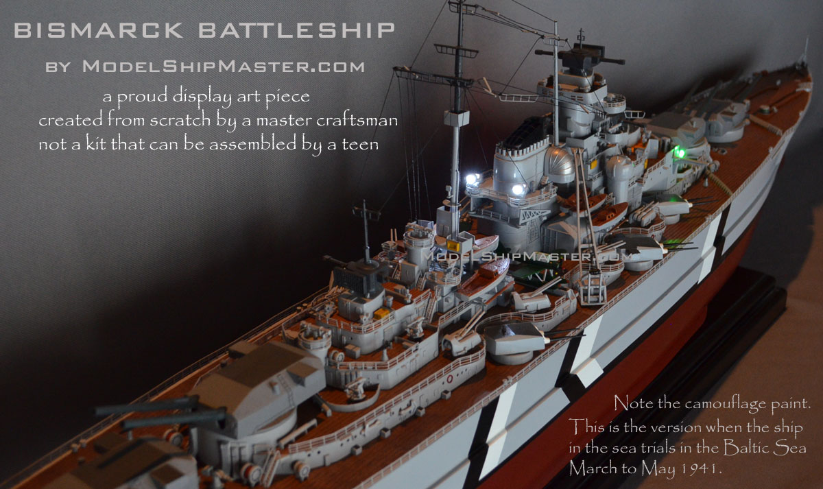 Bismarck battleship, a premium model
