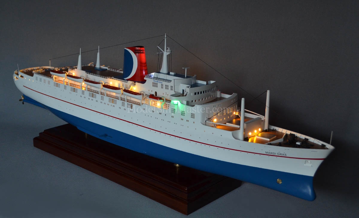 Carnival Paradise wooden model boat