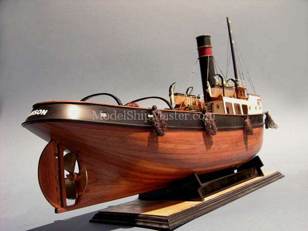SANSON Tugboat Ship Model 24" Handmade Wooden Model NEW 
