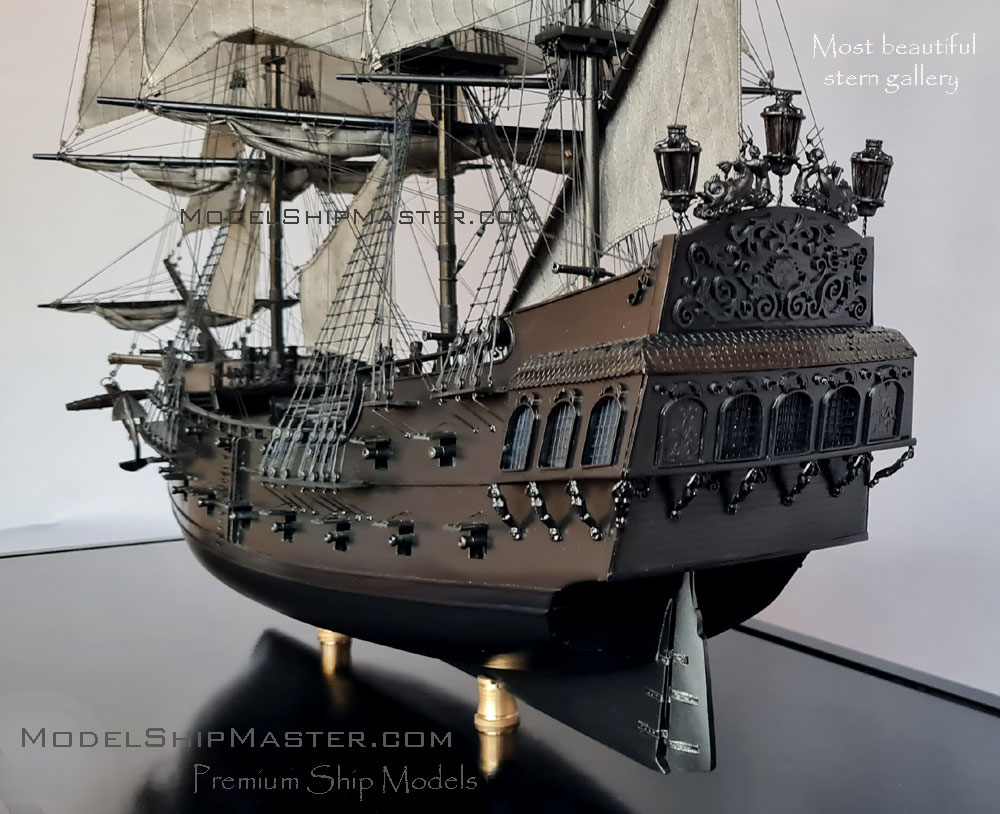 The Black Pearl : fictional model ship in Pirates of the Caribbean