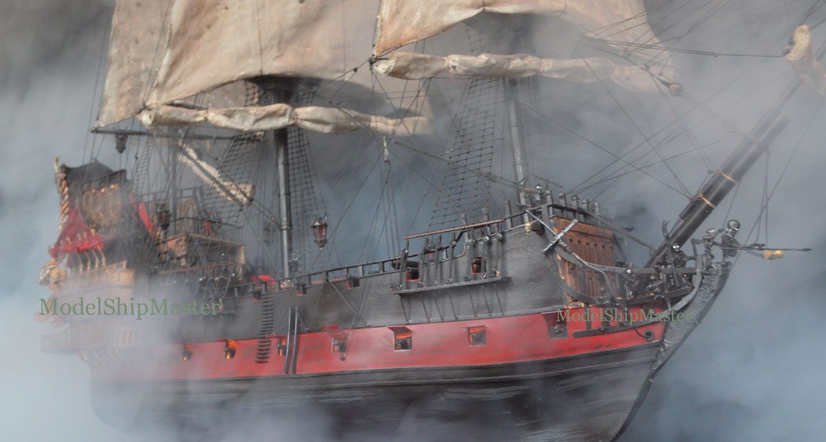 Buy Blackbeard's Queen Anne's Revenge Pirate Ship in a Glass Bottle 5in -  Model Ships