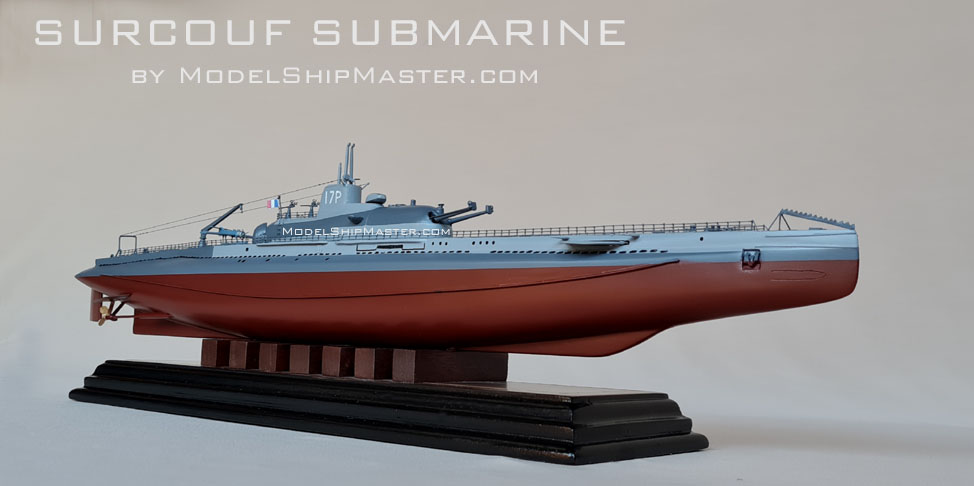 Surcouf submarine model