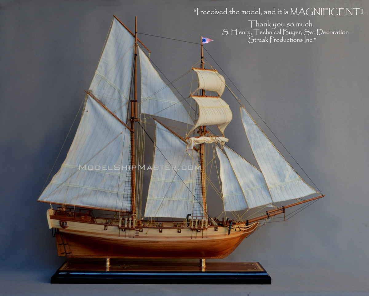 USS Enterprise tall ship model